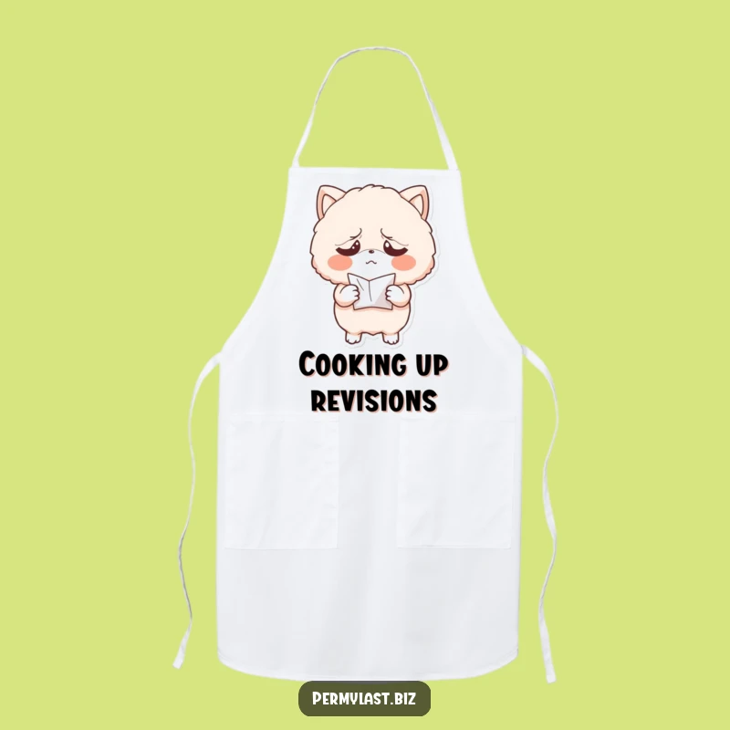 Funny Fluffy Exasperated Apron - Kitchen Crumpled Paper Chef Humor Gift
