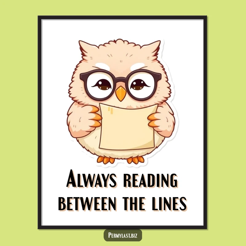 Free Printable Funny Owl Wall Art: Wise Owl Scroll Decor, Perfect Downloadable Gift