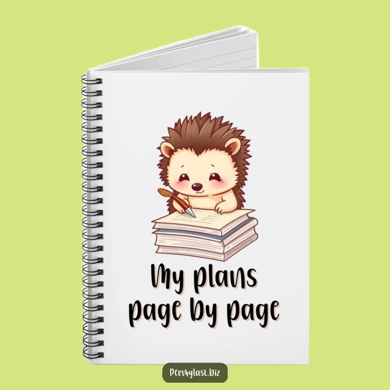 Funny Hedgehog Notebook - Thoughtful Quill Journal Gift for Authors