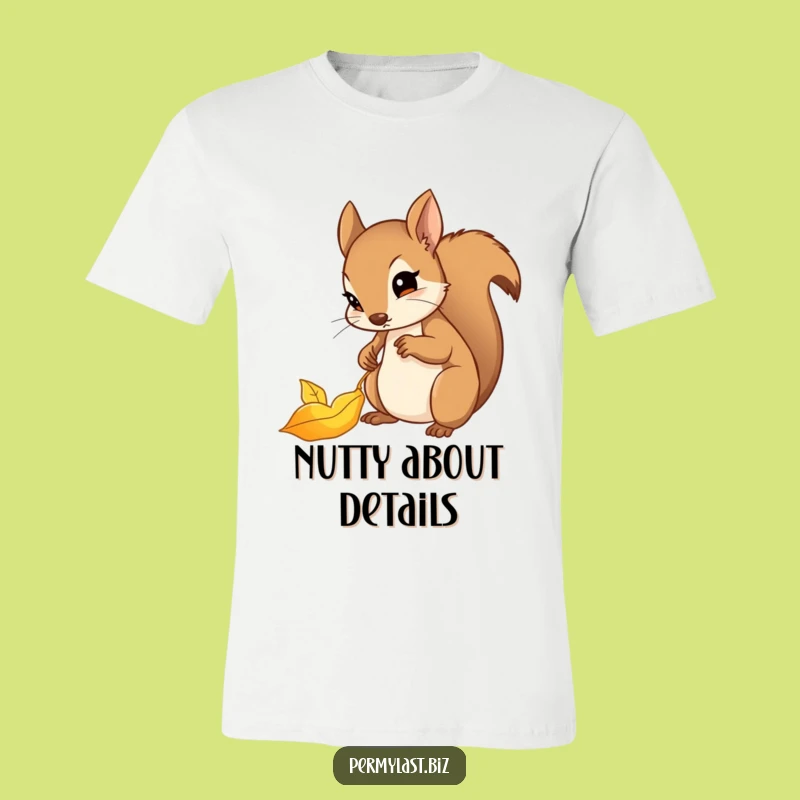 Funny Squirrel Organizer T-Shirt - Determined Leaf Filing Design Gift