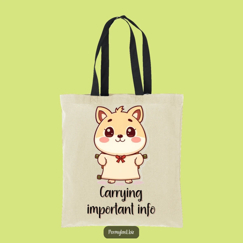 Funny Character Scroll Tote Bag: Carry Your Messages with Charm